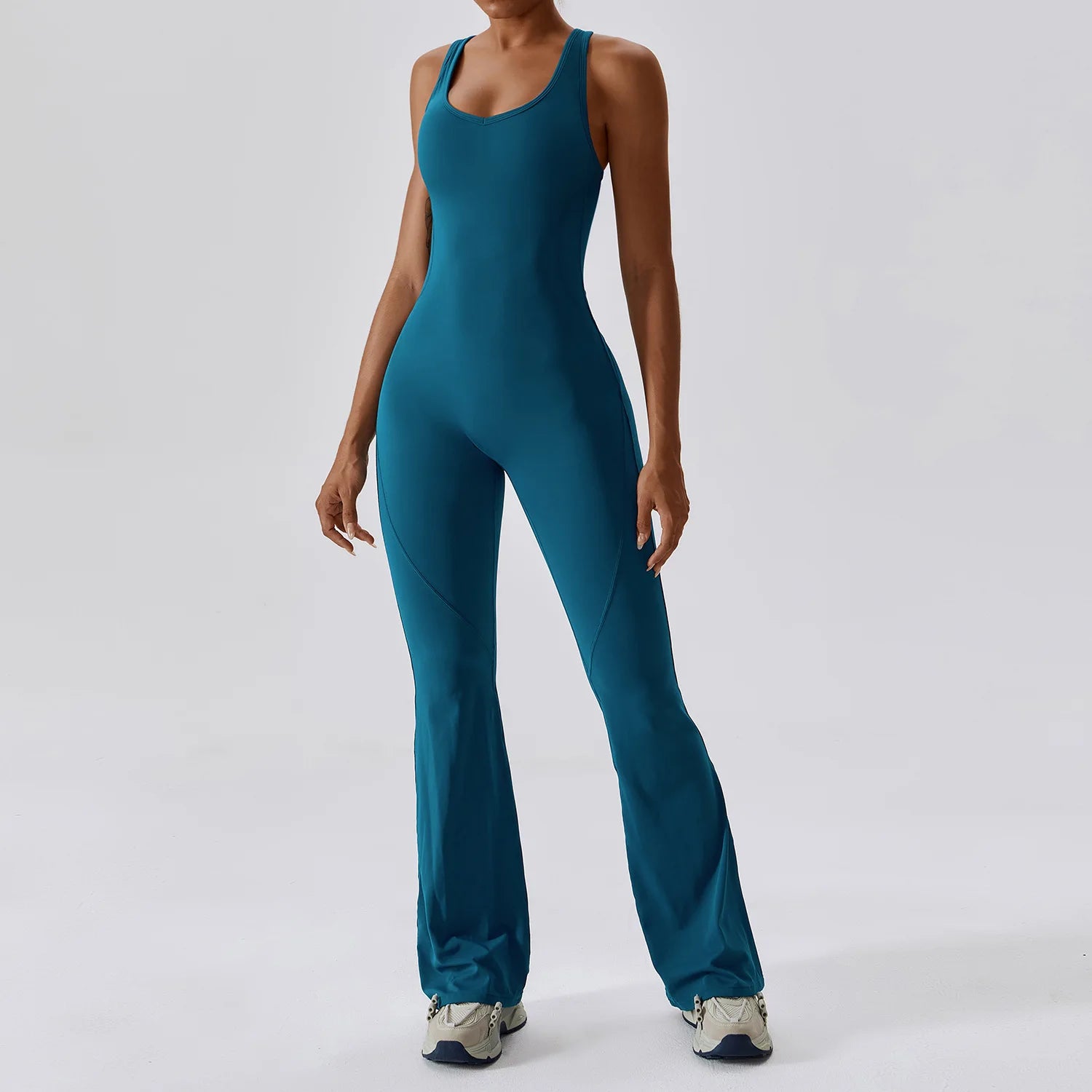 ALINE. | The Backless Flare Jumpsuit