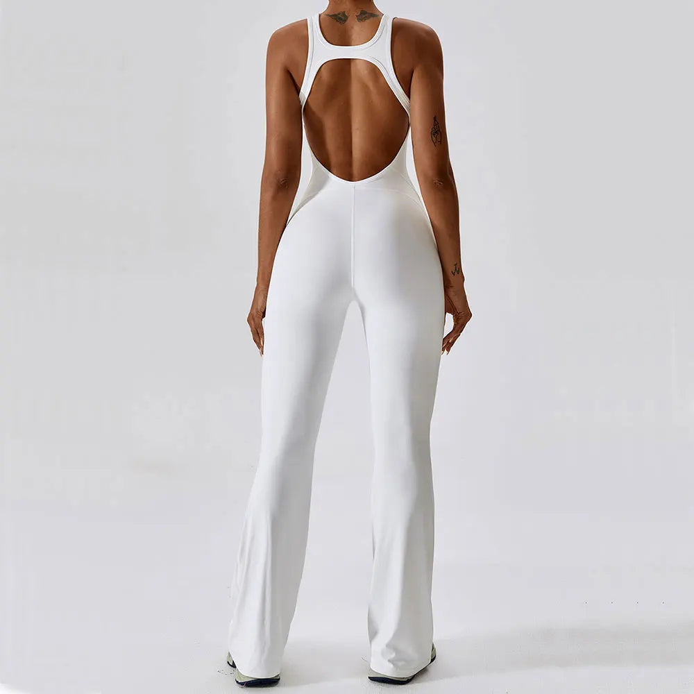 ALINE. | The Backless Flare Jumpsuit